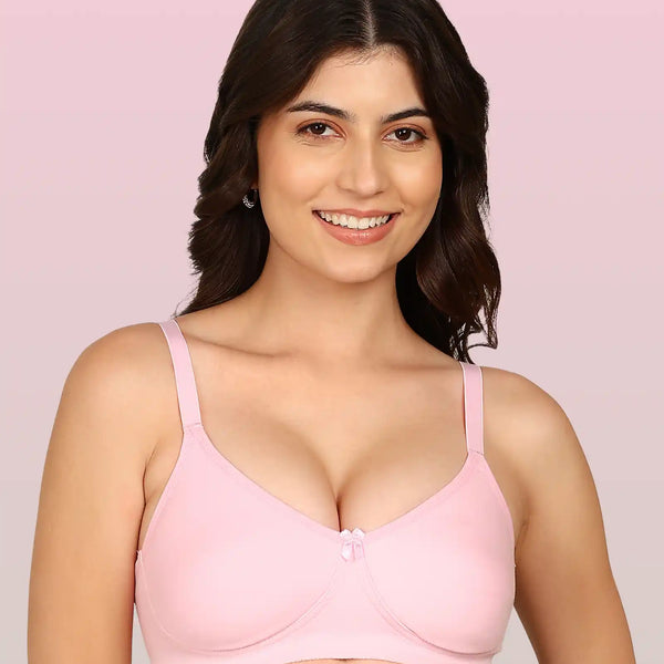 Invisi-Fit Bonded Breathable Cotton Full Coverage Non-Padded Bra (KB-352-PLUM)
