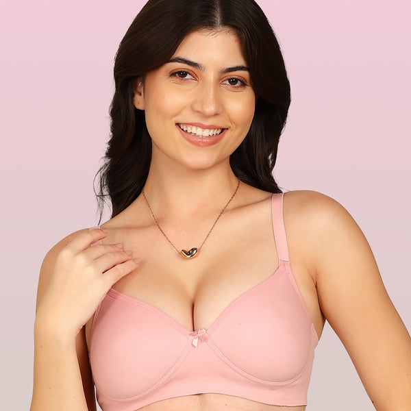 Invisi-Fit Bonded Breathable Cotton Full Coverage Padded Bra (KB-1013-PLUM)