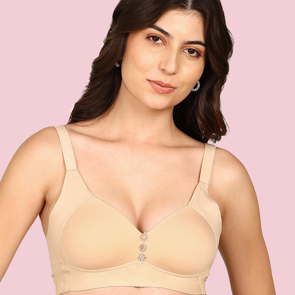 Invisi-Fit Lightly Padded Cotton Bonded Seamless Minimiser (KB-9203-SKIN)