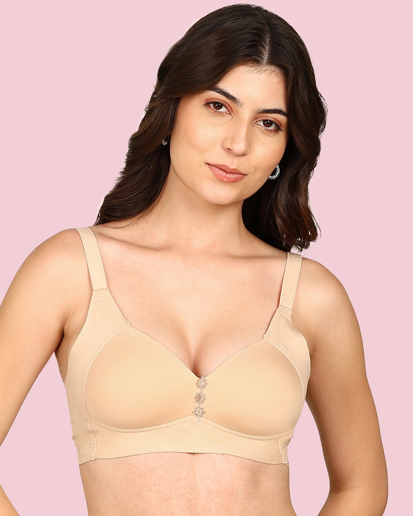 Invisi-Fit Lightly Padded Cotton Bonded Seamless Minimiser (KB-9203-SKIN)